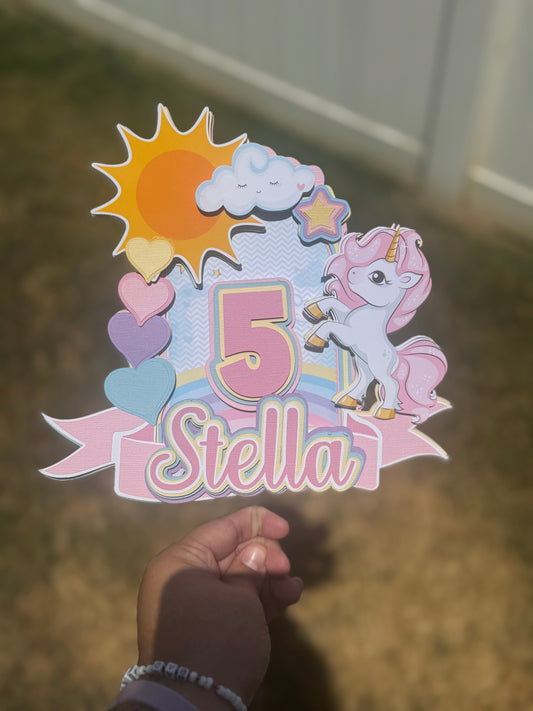 Unicorn Cake Topper