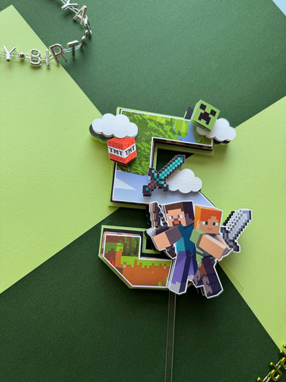 Minecraft Cake Topper