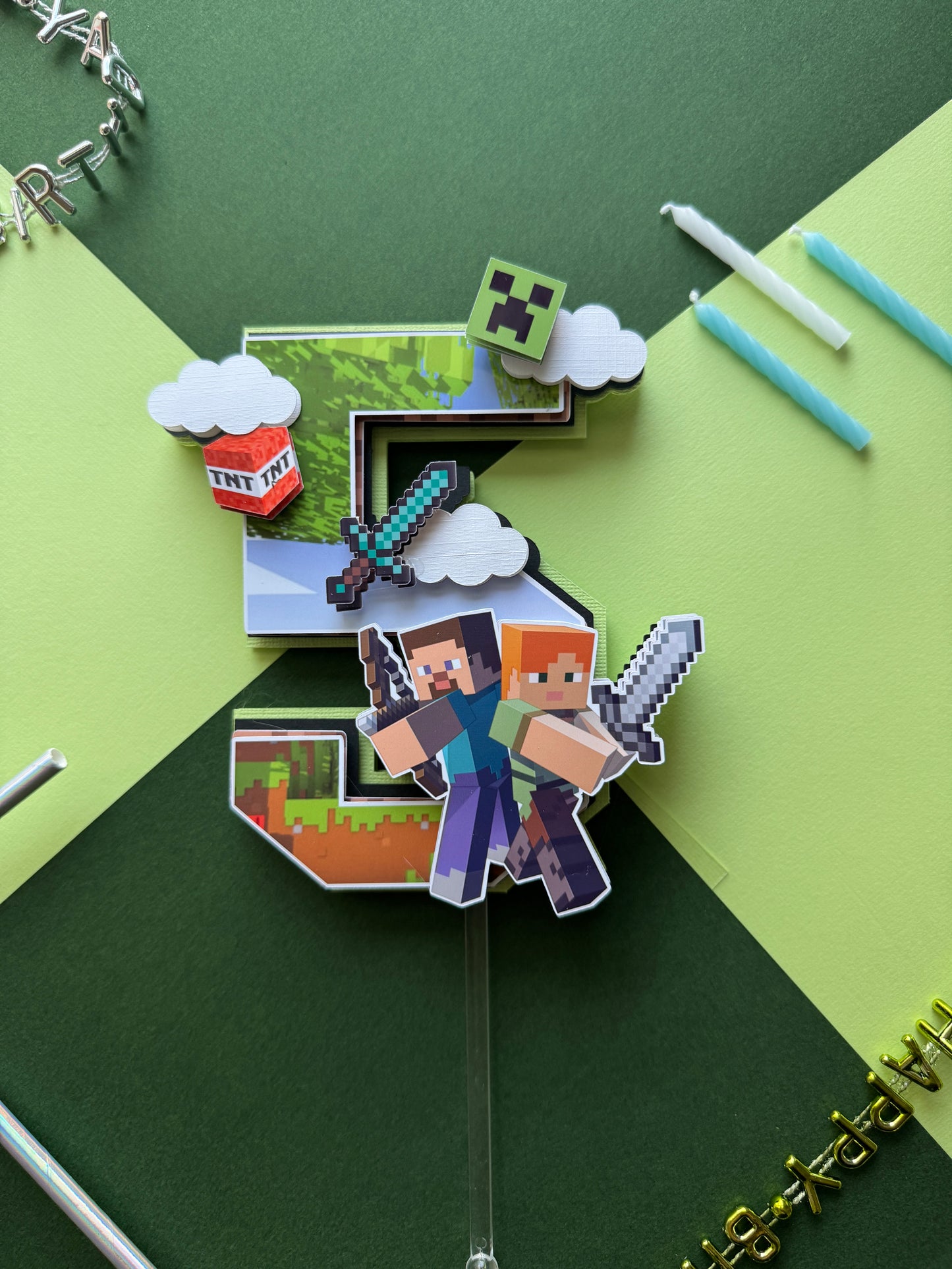 Minecraft Cake Topper