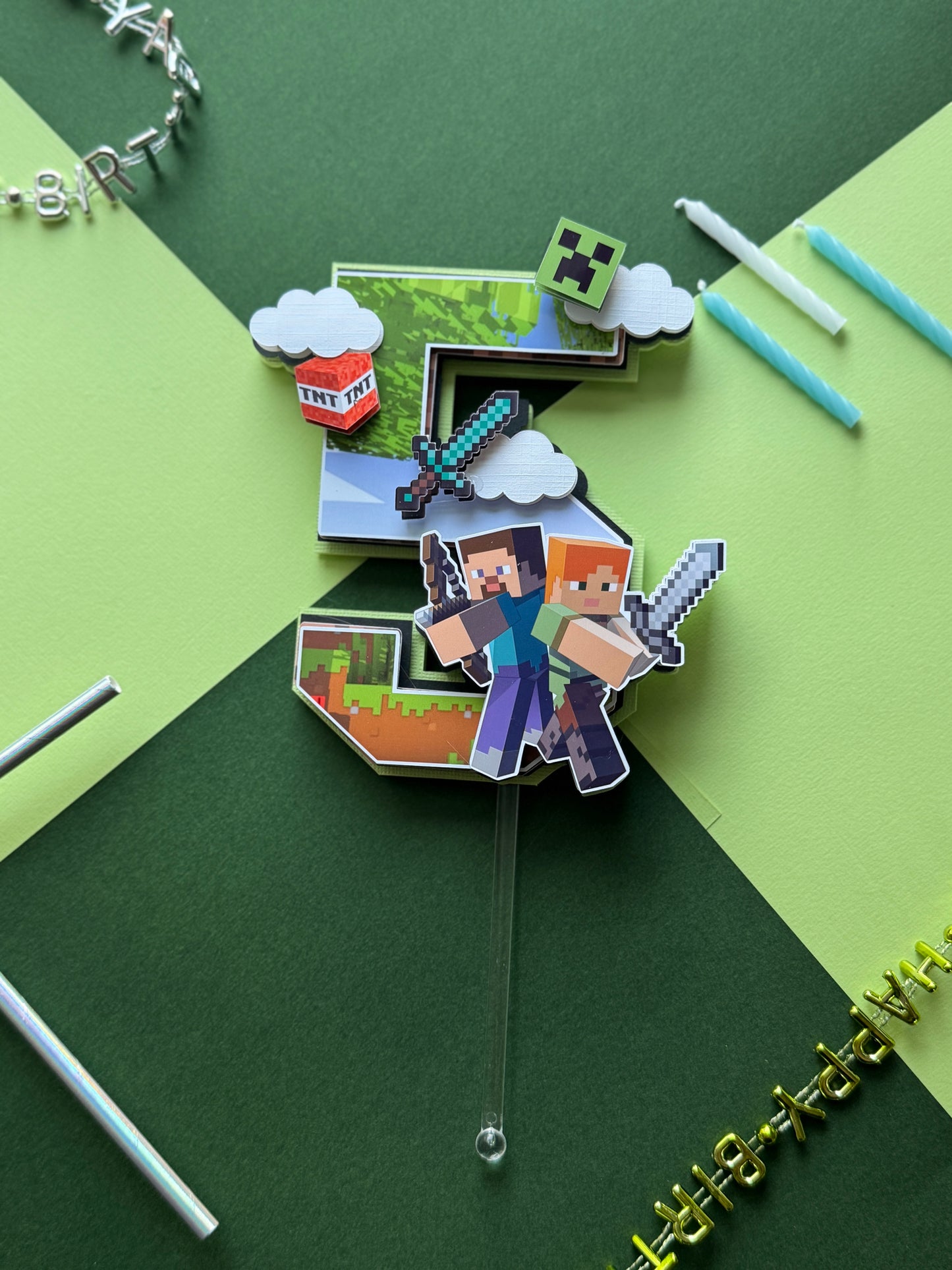 Minecraft Cake Topper