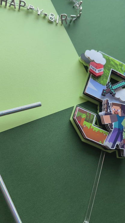 Minecraft Cake Topper